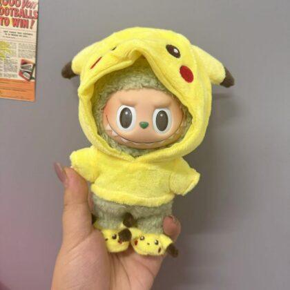 Pikachu Custome Oufit For Labubu Doll